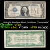 1928A $1 Blue Seal Silver Certificate "Funnyback" Grades vf+