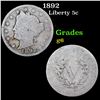 1892 Liberty Nickel 5c Grades g+