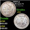 1892-p Morgan Dollar $1 Grades vf++