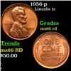 1956-p Lincoln Cent 1c Grades GEM+ Unc RD