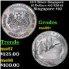 1977 Silver Singapore 10 Dollars $10 KM-15 Grades GEM++ Unc