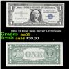 1957 $1 Blue Seal Silver Certificate Grades Choice AU/BU Slider