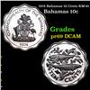 1974 Bahamas 10 Cents KM-61 Grades GEM++ Proof Deep Cameo