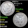 1883-s Morgan Dollar $1 Grades vf++