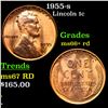1955-s Lincoln Cent 1c Grades GEM++ RD