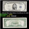 1953 $5 Blue Seal Silver Certificate Fr-1655 Grades vf++