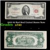 1953 $2 Red Seal United States Note Grades xf