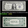 Image 1 : 1935F $1 Blue Seal Silver Certificate Fr-1615 Grades vf++