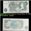 1960-1977 Great Britain 1 Pound Note  P# 374G Grades Select AU