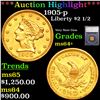 ***Auction Highlight*** 1905-p Gold Liberty Quarter Eagle $2 1/2 Graded ms64+ By SEGS (fc)