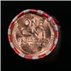 Image 2 : Shotgun Lincoln 1c roll, 1957-d 50 pcs Bank Wrapper.