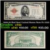 1928 $5 Red Seal United States Note Fr-1525 Grades vf++