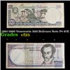 1981-1990 Venezuela 500 Bolivars Note P# 67E Grades vf+