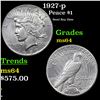 Image 1 : 1927-p Peace Dollar $1 Grades Choice Unc