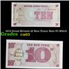 1972 Great Britain 10 New Pence Note P# M45A Grades Select CU