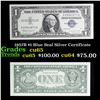 1957B $1 Blue Seal Silver Certificate Grades Gem CU
