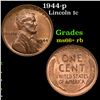 1944-p Lincoln Cent 1c Grades GEM++ RB