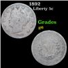 1892 Liberty Nickel 5c Grades g+