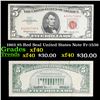 1963 $5 Red Seal United States Note Fr-1536 Grades xf