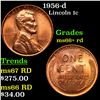 1956-d Lincoln Cent 1c Grades GEM++ RD