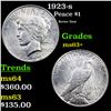Image 1 : 1923-s Peace Dollar $1 Grades Select+ Unc