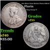 1921 Silver Great Britain Florin KM-817 Grades vf++