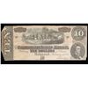 Image 2 : 1864 $10 Confederate Note, T68 Grades Select AU