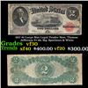 1917 $2 Large Size Legal Tender Note, Thomas Jefferson Fr-60, Sig. Speelman & White Grades vf++