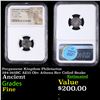 Image 1 : NGC Pergamene Kingdom Philetaetus 284-263BC AE15 Obv Athena Rev Colled Snake Graded Fine BY NGC