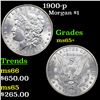 Image 1 : 1900-p Morgan Dollar $1 Grades GEM+ Unc