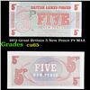 1972 Great Britain 5 New Pence P# M4A Grades Gem CU