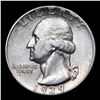 Image 2 : 1939-d Washington Quarter 25c Grades Select AU
