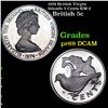 Proof 1974 British Virgin Islands 5 Cents KM-2 Grades GEM++ Proof Deep Cameo