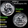 Image 1 : 1959-p Washington Quarter 25c Grades GEM+ Unc