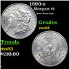 Image 1 : 1890-s Morgan Dollar $1 Grades Select Unc