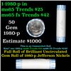 Image 1 : Bank Style Shotgun Uncirculated Jefferson 5c roll, 1980-p 40 pcs