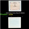 1943 Italy 1 Lira Note P# M10A Grades Choice AU/BU Slider