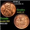 1946-p Lincoln Cent 1c Grades GEM+ Unc RD