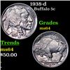 Image 1 : 1938-d Buffalo Nickel 5c Grades Choice Unc