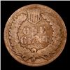 Image 3 : 1873 Open 3 Indian Cent 1c Grades g+