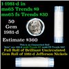 Image 1 : Bank Style Shotgun Uncirculated Jefferson 5c roll, 1981-d 40 pcs
