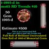 Image 1 : Shotgun Lincoln 1c roll, 1995-d 50 pcs Bank Wrapper.
