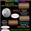 ***Auction Highlight*** Full solid date 1888-P Au/Bu Slider Morgan silver dollar roll, 20 coins (fc)