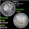 1901-s Morgan Dollar $1 Grades vf++