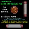 Image 1 : Shotgun Lincoln 1c roll, 1969-d 50 pcs Bank Wrapper.