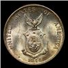 Image 3 : 1944D Philippines 20 Centavos Silver KM# 182 Grades Choice Unc