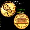 Proof 1962 Lincoln Cent 1c Grades Gem++ Proof Red