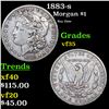 1883-s Morgan Dollar $1 Grades vf++