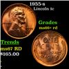 1955-s Lincoln Cent 1c Grades GEM++ RD