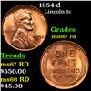 1954-d Lincoln Cent 1c Grades GEM++ RD